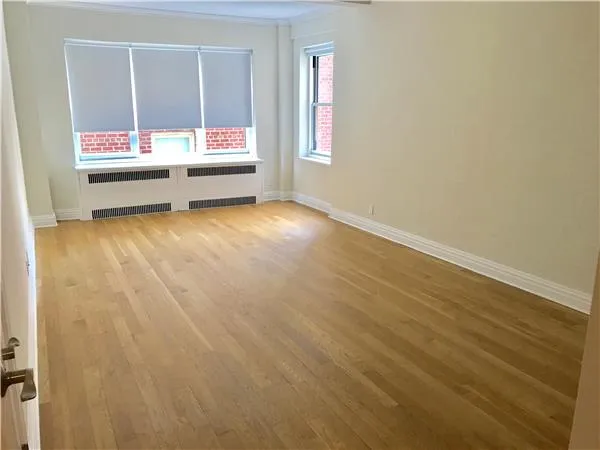 an empty room with a window