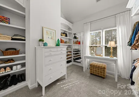 a view of bedroom with furniture and closet