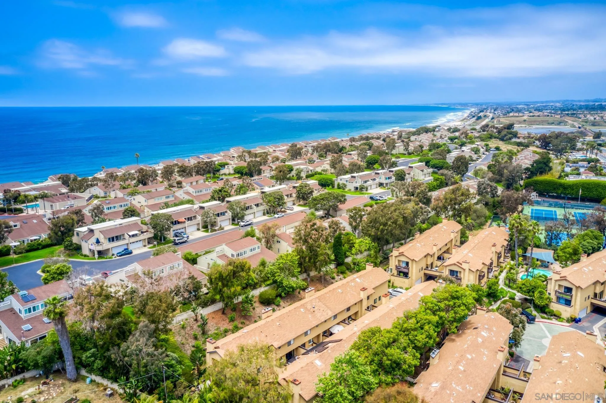 1680 North Coast Highway 101, Unit 30 Encinitas, CA 92024 - Photo 36 of 41 an aerial view of residential building and ocean