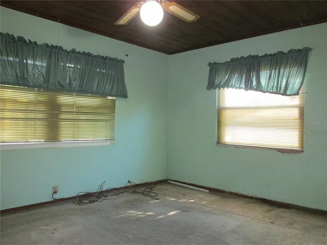an empty room with a window
