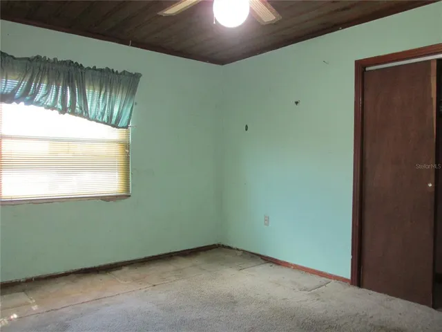 an empty room with a window