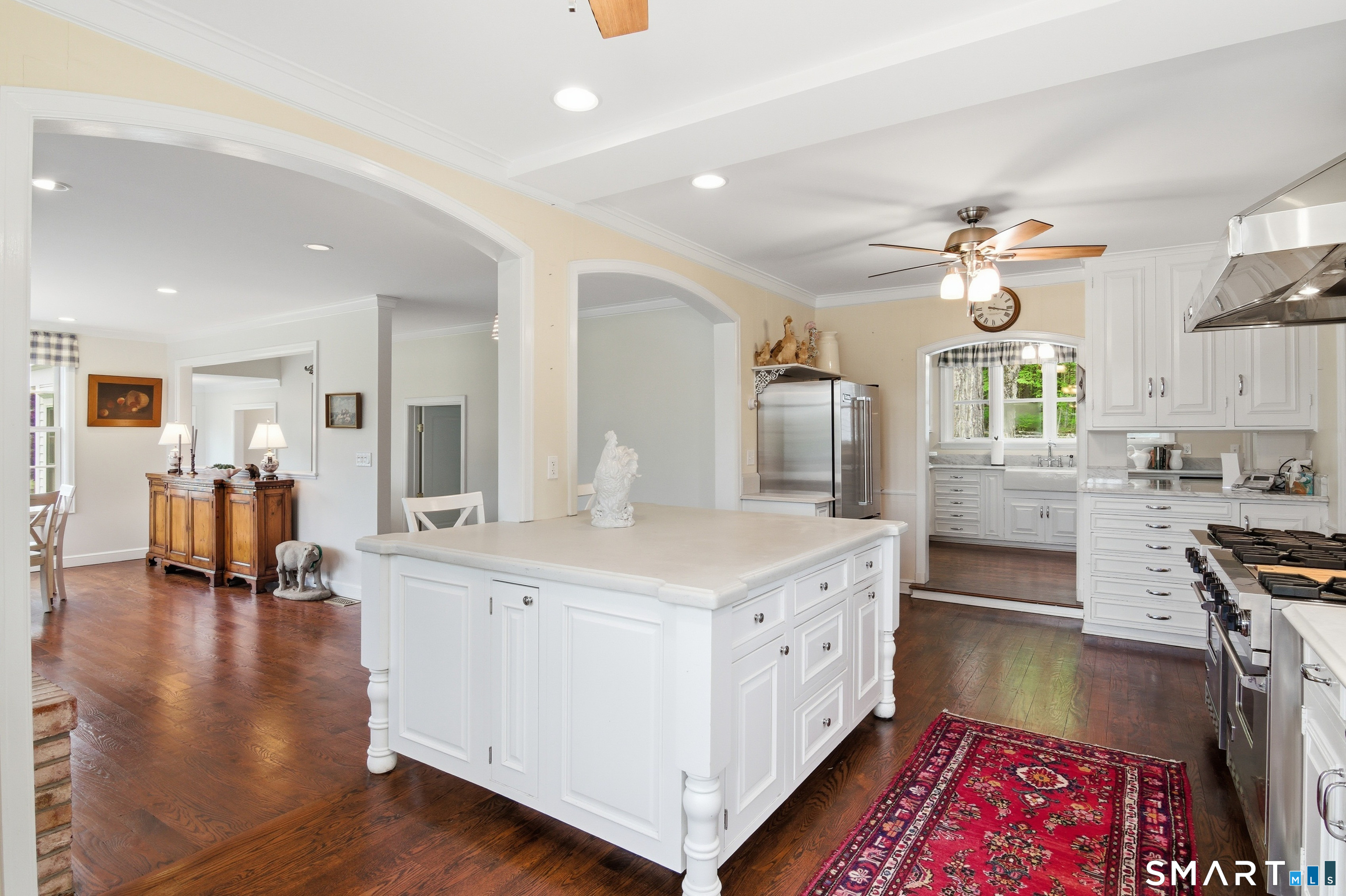 433 Wrights Crossing Road Pomfret, CT 06259 - Photo 17 of 36 Large marble counter island with storage underneath in the heart of the kitchen!