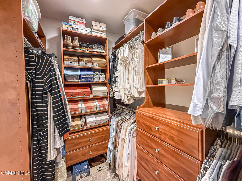 3116 Lori Circle Simi Valley, CA 93063 - Photo 48 of 74 a view of walk in closet with clothes and shoes