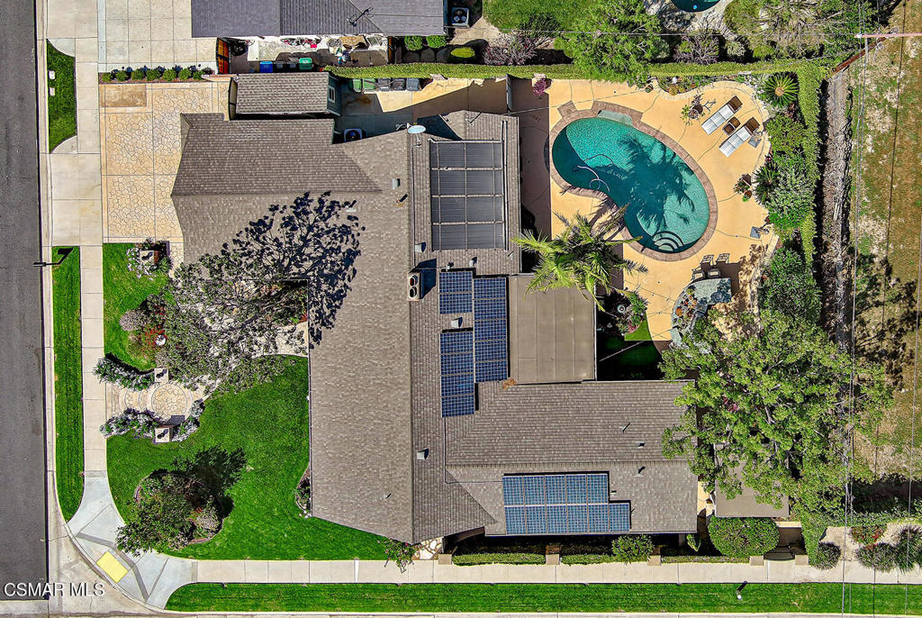 3116 Lori Circle Simi Valley, CA 93063 - Photo 65 of 74 an aerial view of a house with yard swimming pool and outdoor seating