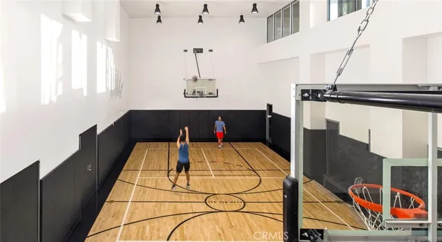 a view of building with glass windows and door