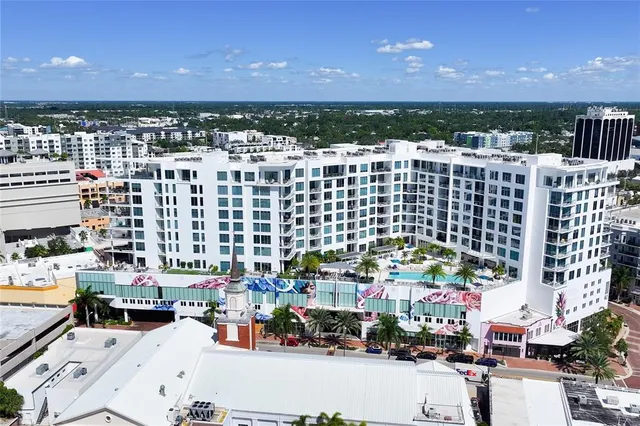 an aerial view of a city