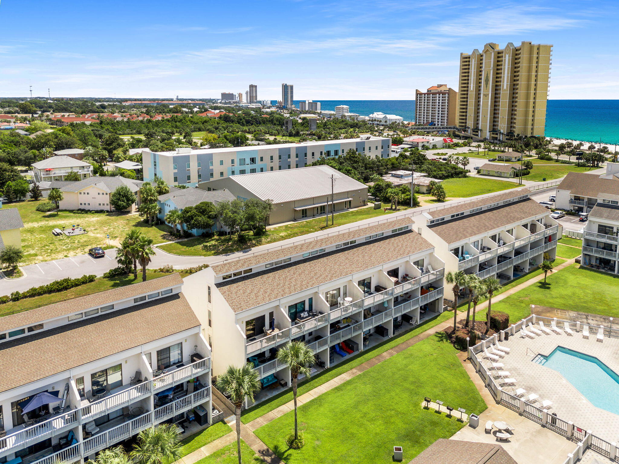 17614 Front Beach Road, Unit D13 Panama City Beach, FL 32413 - Photo 41 of 46 a view of a city with tall buildings