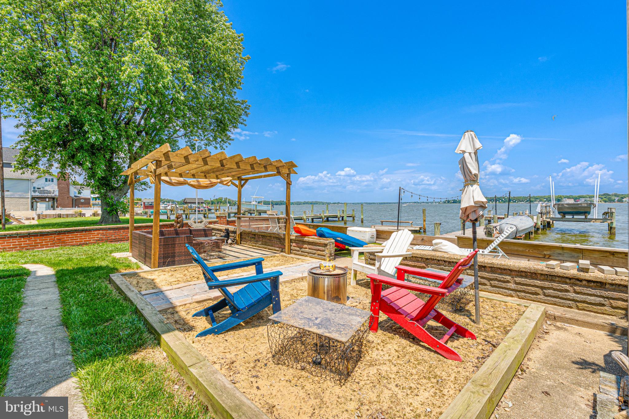 7118 River Drive Road Sparrows Point, MD 21219 - Photo 40 of 52 Waterfront with vibrant seating area.