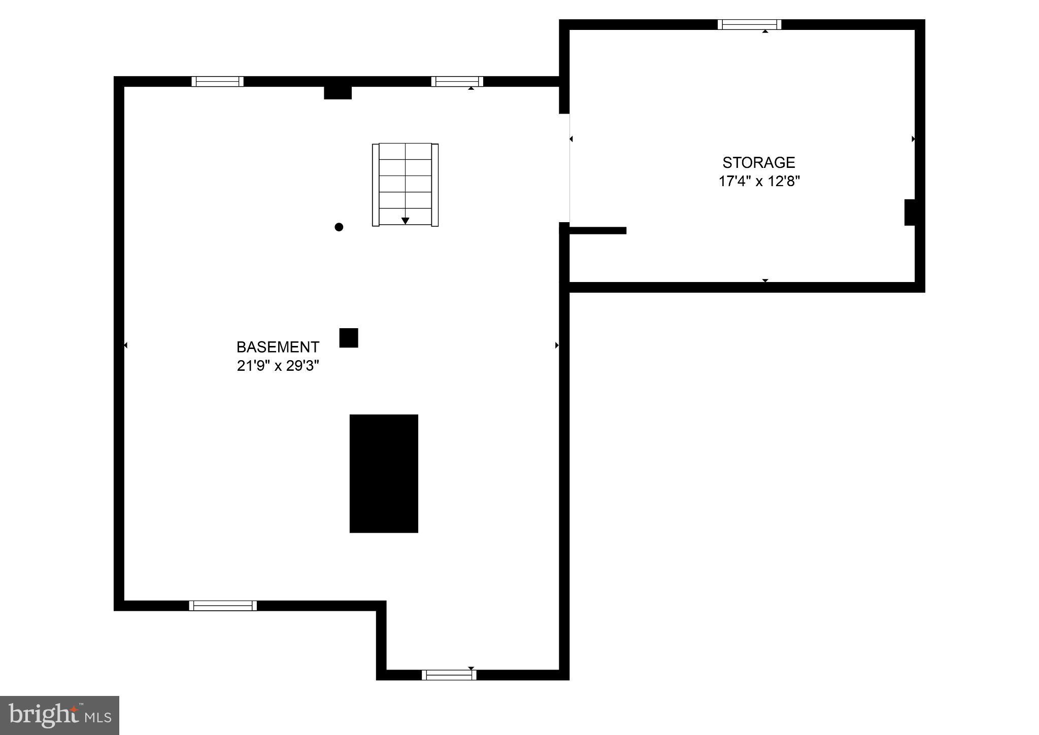 7118 River Drive Road Sparrows Point, MD 21219 - Photo 46 of 52 Spacious basement layout with storage area.
