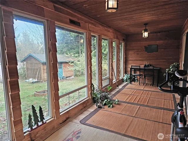 a very nice looking room with a large window