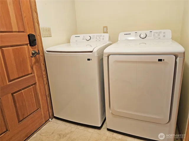 a backyard of a house with seating space