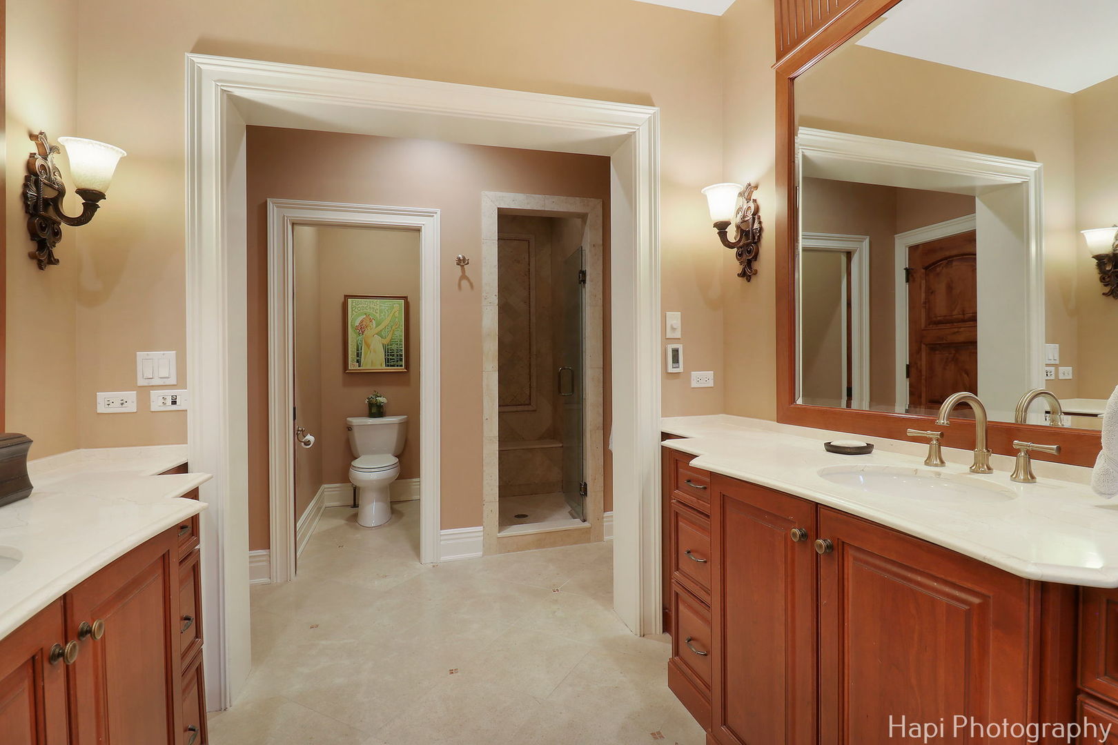 2158 Scott Road Northbrook, IL 60062 - Photo 30 of 57 a spacious bathroom with a sink a mirror and a shower