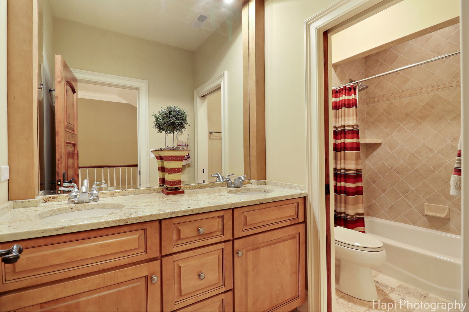 2158 Scott Road Northbrook, IL 60062 - Photo 36 of 57 a bathroom with a granite countertop sink toilet and shower