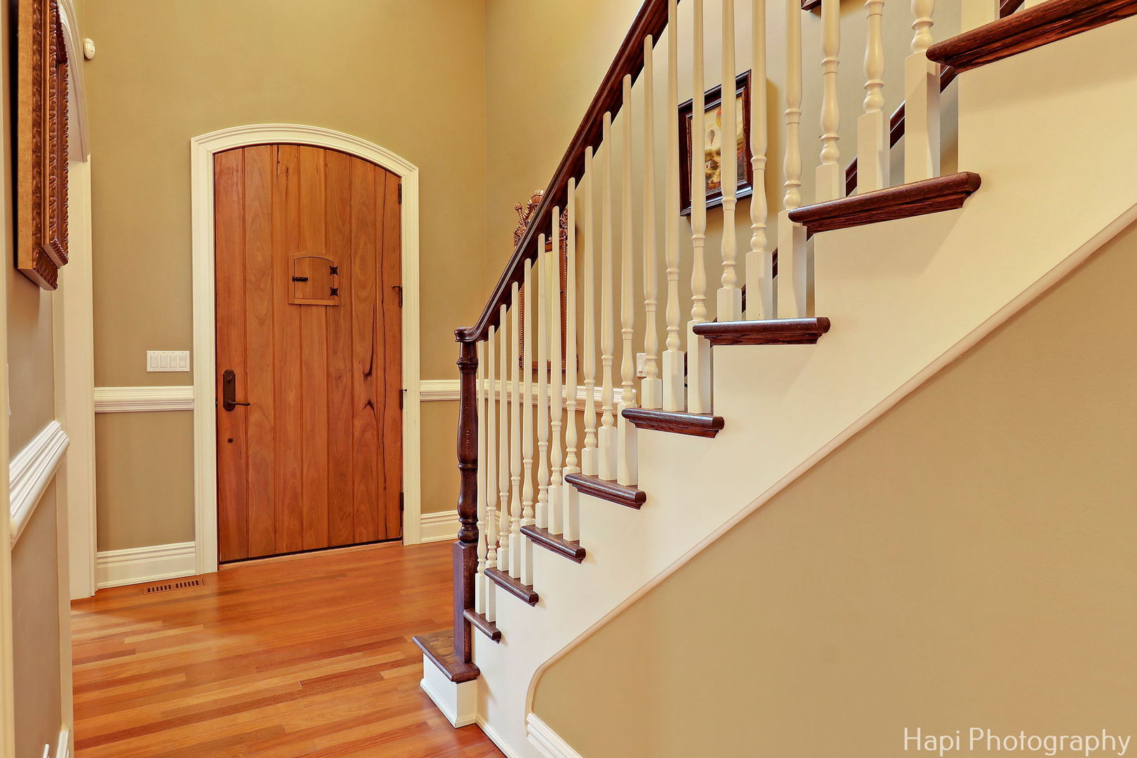 2158 Scott Road Northbrook, IL 60062 - Photo 8 of 57 a view of staircase with wooden floor and white walls