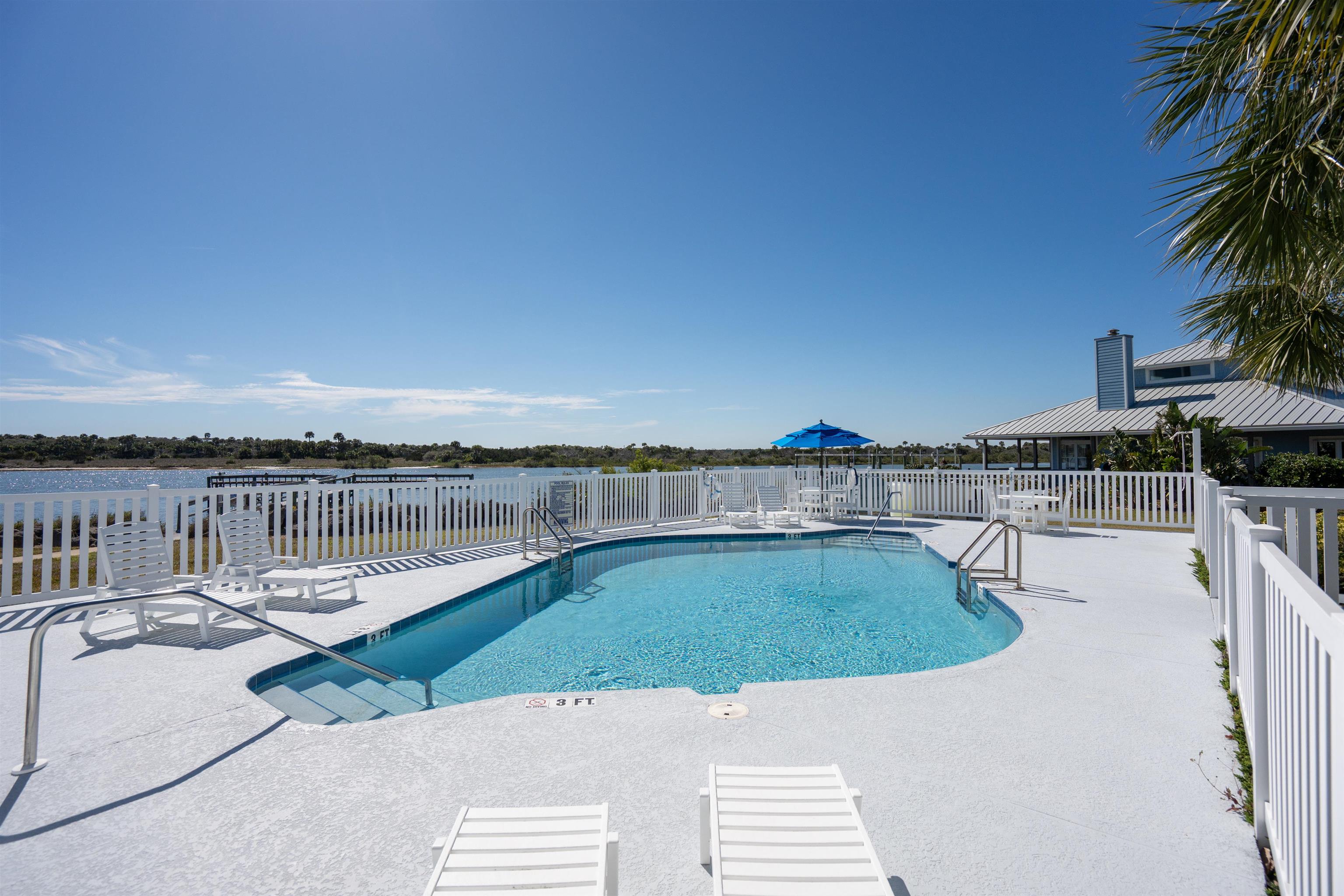 9277 July Lane St. Augustine, FL 32080 - Photo 64 of 72 a view of a swimming pool with a patio