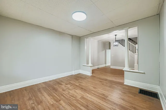 wooden floor in an empty room