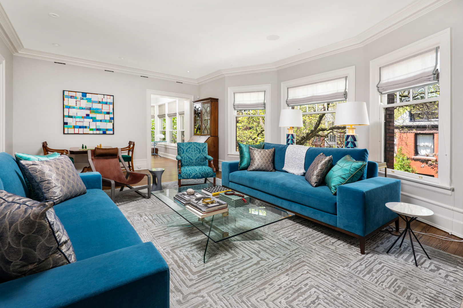 1235 North Astor Street, Unit 2S Chicago, IL 60610 - Photo 4 of 21 a living room with furniture and a large window