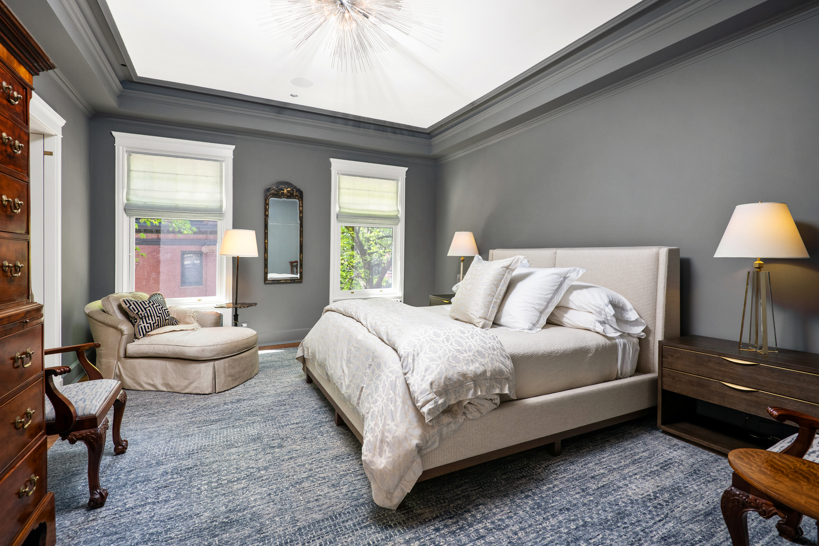 1235 North Astor Street, Unit 2S Chicago, IL 60610 - Photo 8 of 21 a bedroom with a bed and a couch