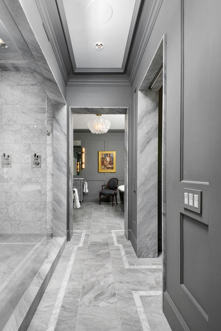 1235 North Astor Street, Unit 2S Chicago, IL 60610 - Photo 9 of 21 a view of a hallway with bathroom and shower