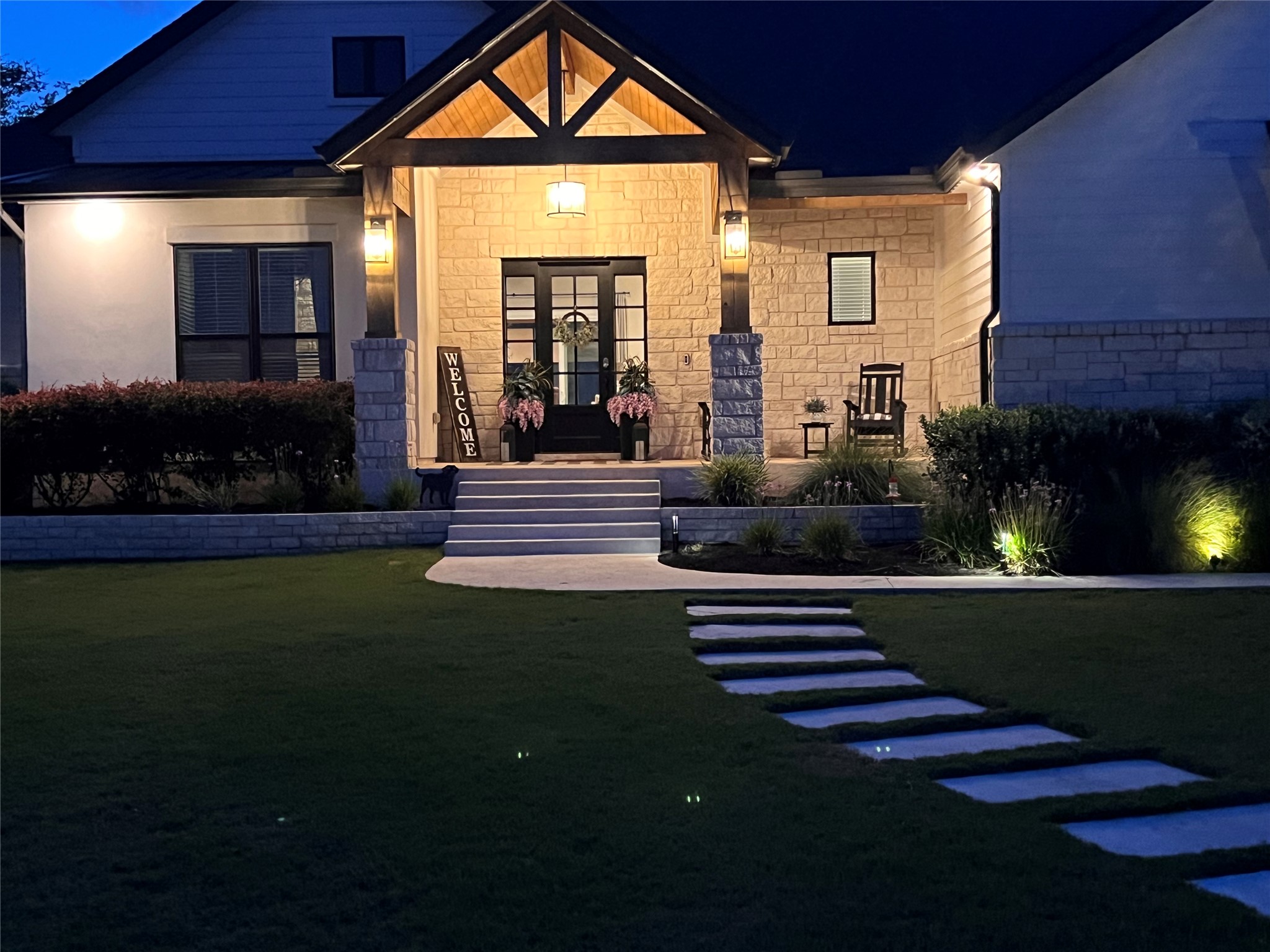 104 Lower Cedar Cove Georgetown, TX 78633 - Photo 36 of 37 a front view of a house with garden
