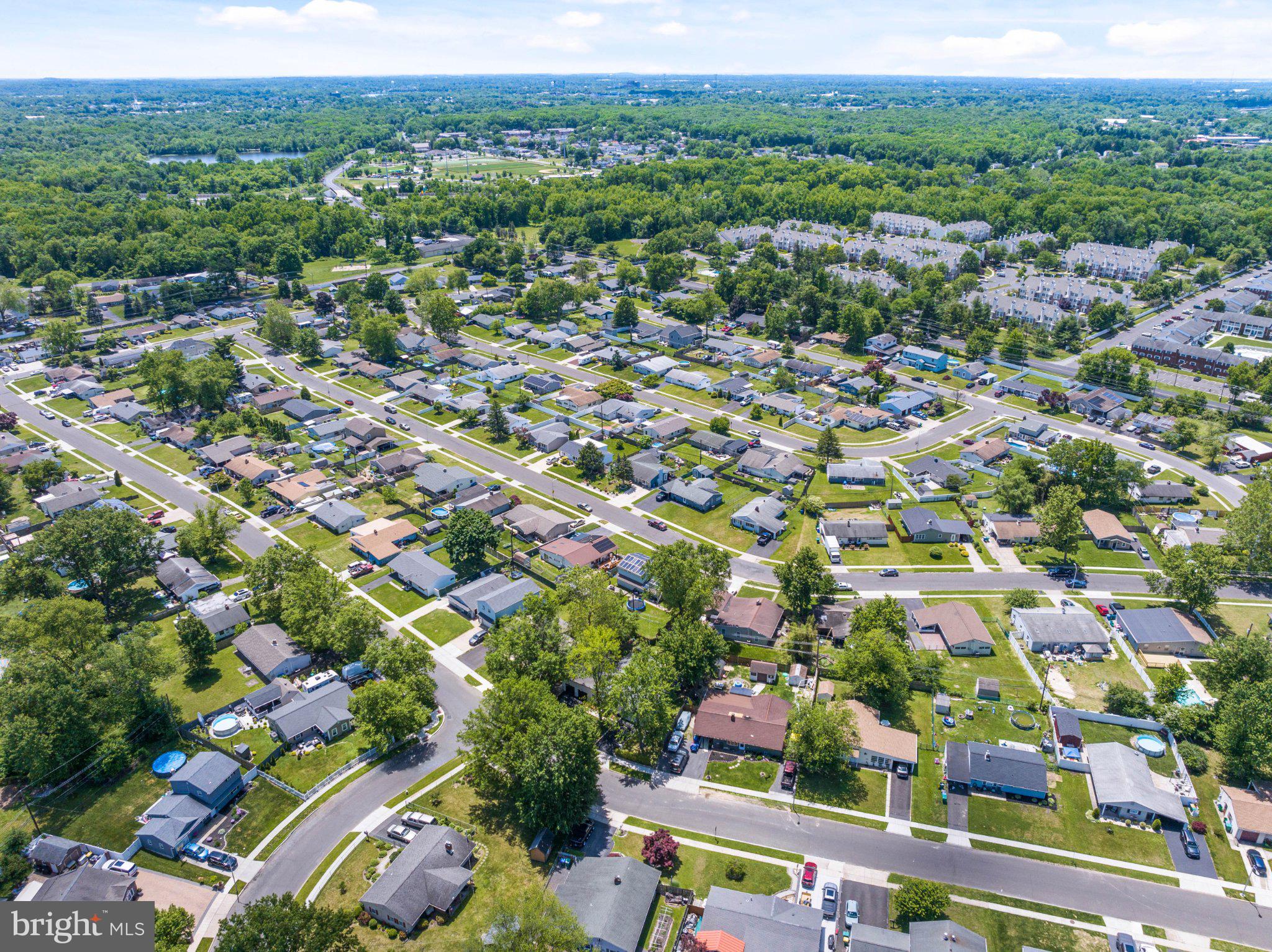 55 Balsam Road Levittown, PA 19057 - Photo 48 of 49 Vibrant suburban landscape from above.