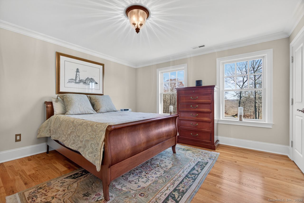 401 Fox Hopyard Road East Haddam, CT 06423 - Photo 23 of 38 a bedroom with a bed and a painting on the wall
