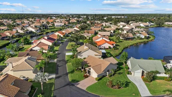 an aerial view of multiple house