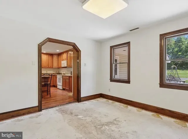 a view of a livingroom with a staircase