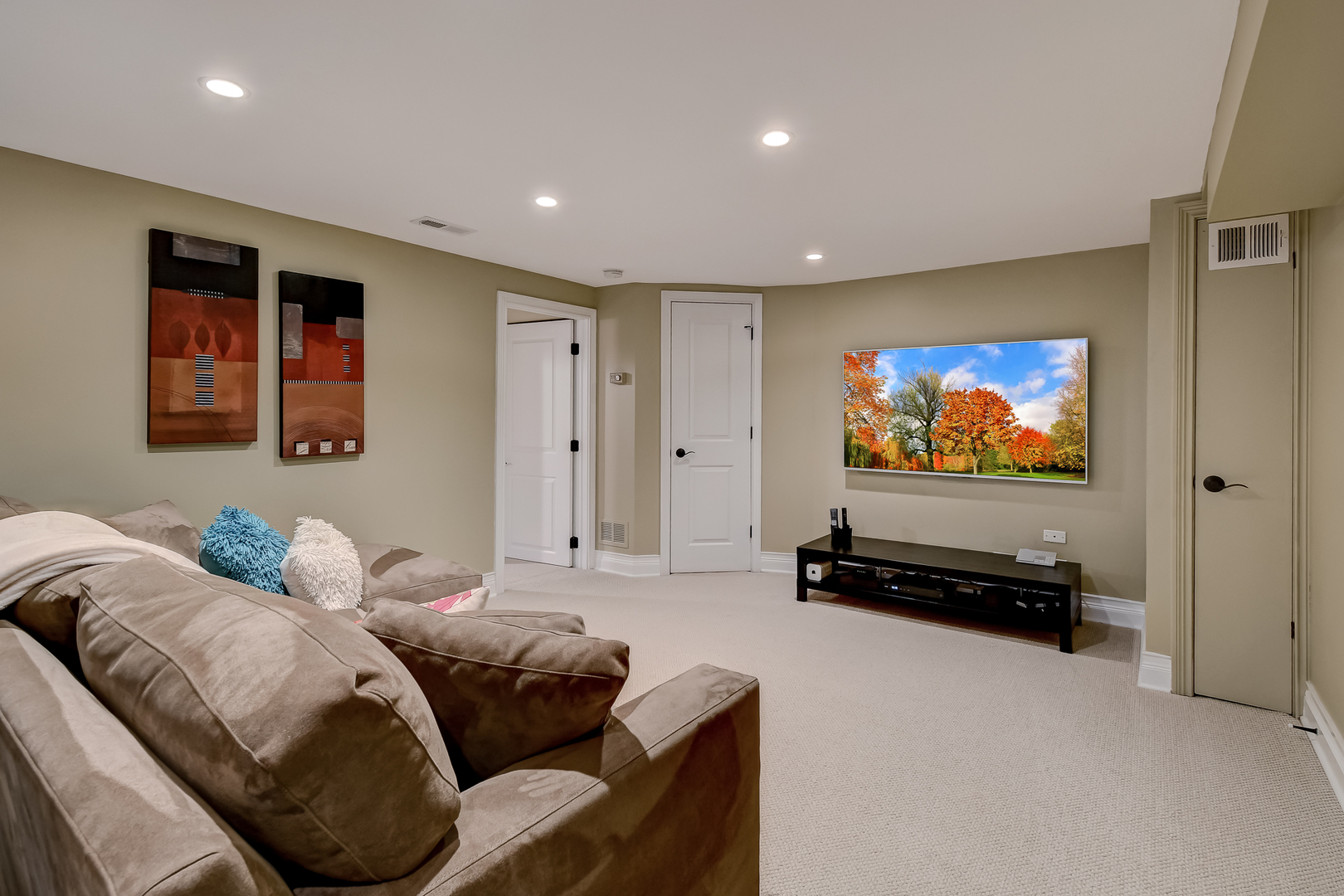 447 Ridge Avenue Clarendon Hills, IL 60514 - Photo 26 of 39 a living room with furniture and a flat screen tv