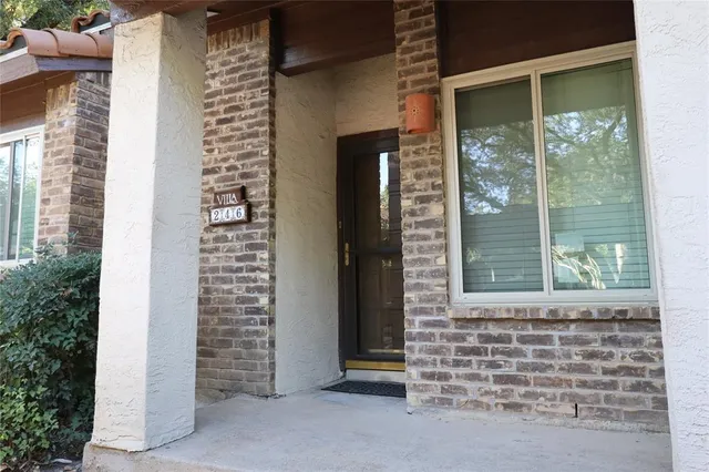 a view of front door of house