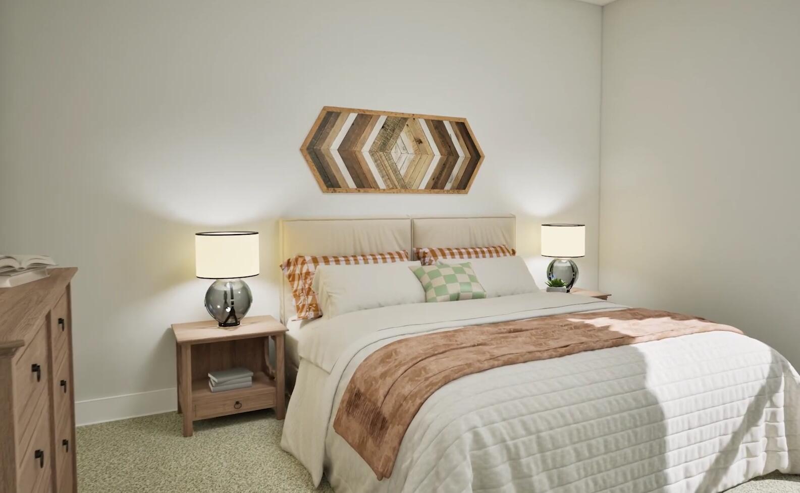 175 Sweetclover Street Freeport, FL 32439 - Photo 8 of 20 a bedroom with a bed and a painting on the wall