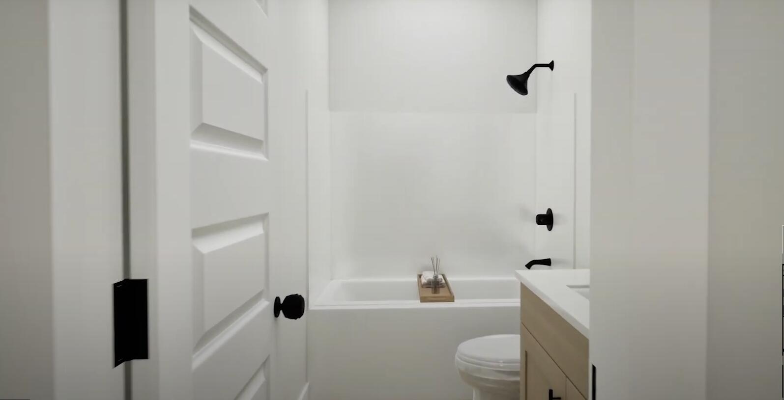175 Sweetclover Street Freeport, FL 32439 - Photo 9 of 20 a bathroom with a granite countertop sink toilet and shower