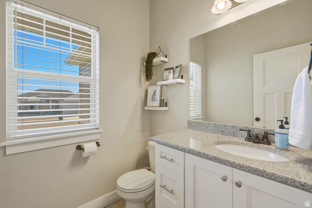 836 South 250 West Vernal, UT 84078 - Photo 8 of 56 Half bath with vanity and toilet