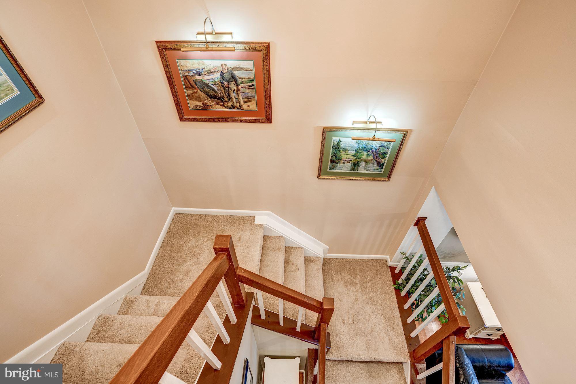 1614 Oak Spring Way Reston, VA 20190 - Photo 32 of 85 Stairwell Leading from Main Level to Upstairs Lvl