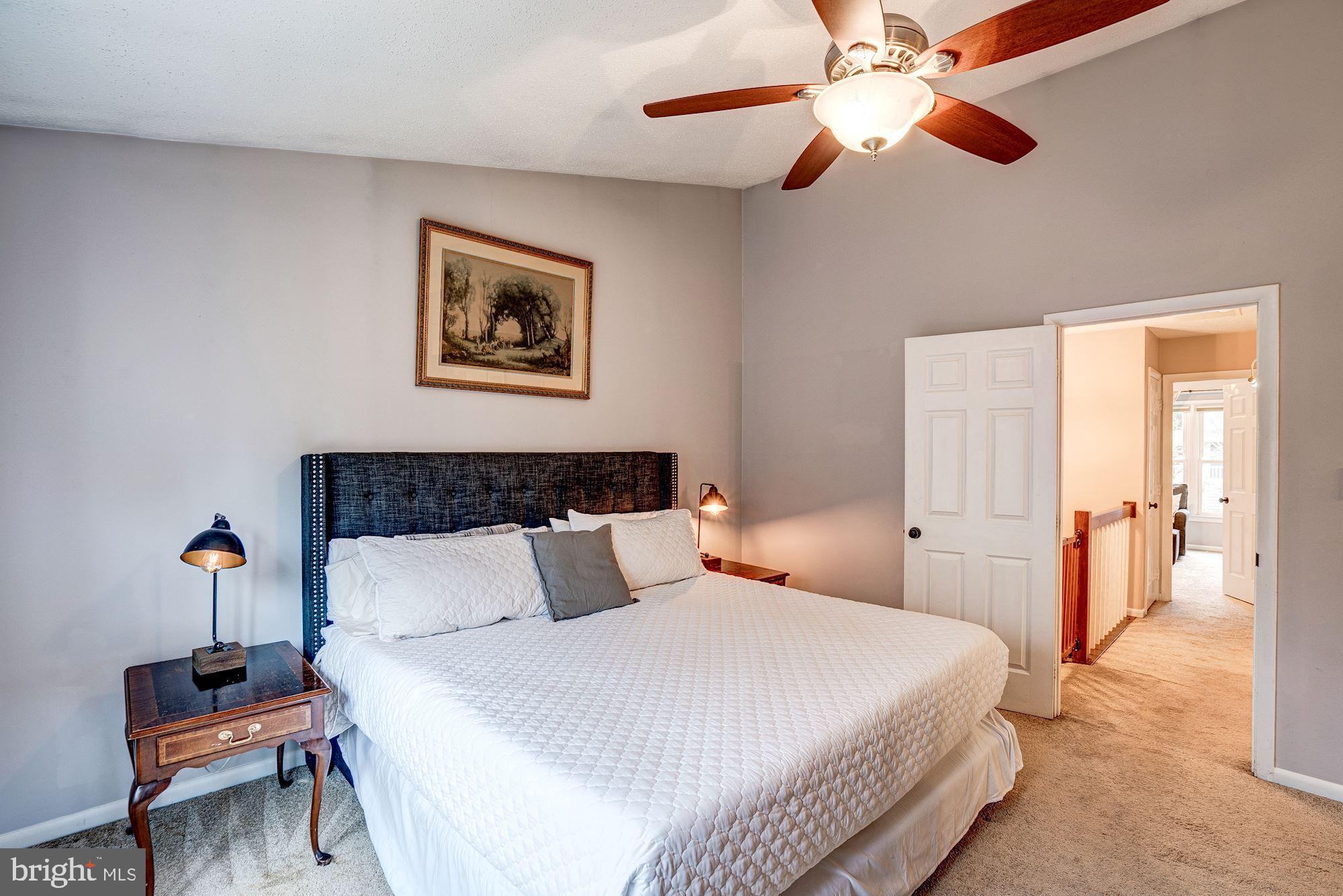 1614 Oak Spring Way Reston, VA 20190 - Photo 36 of 85 Master Bedroom - Cathedral Ceiling & Ceiling Fan!