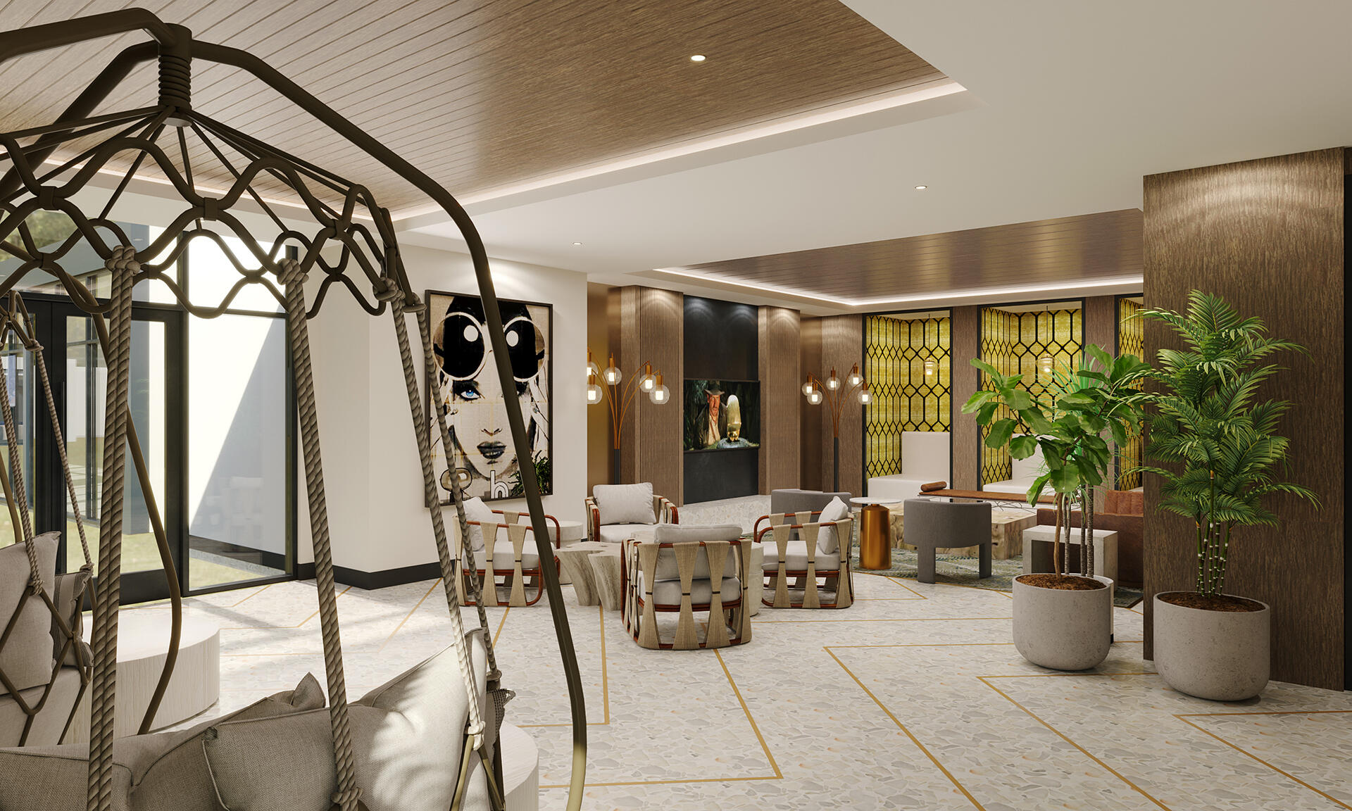 1650 Northeast 124th Street, Unit 252 North Miami, FL 33181 - Photo 2 of 9 a room with lots of potted plants and white walls