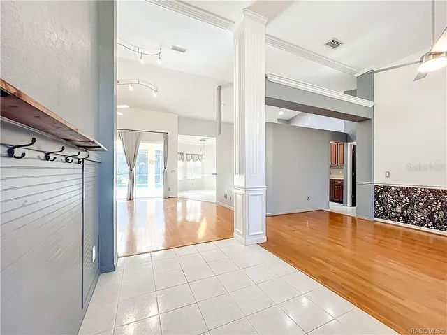 a view of an entryway of a house