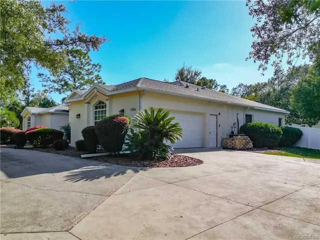 a view of a house with a patio