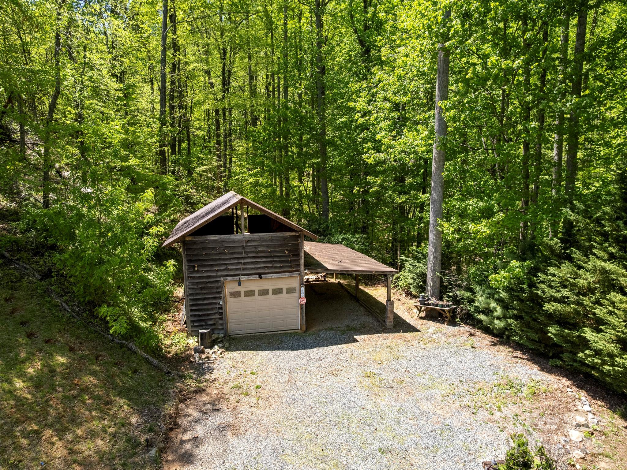 44 Sutton Knob Road Candler, NC 28715 - Photo 33 of 41 a small pool with a bench in front of the house