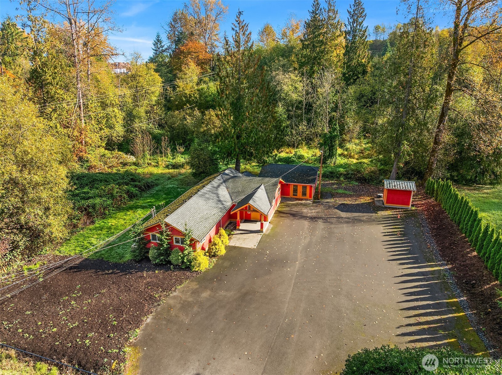 a view of outdoor space with garden and entertaining space