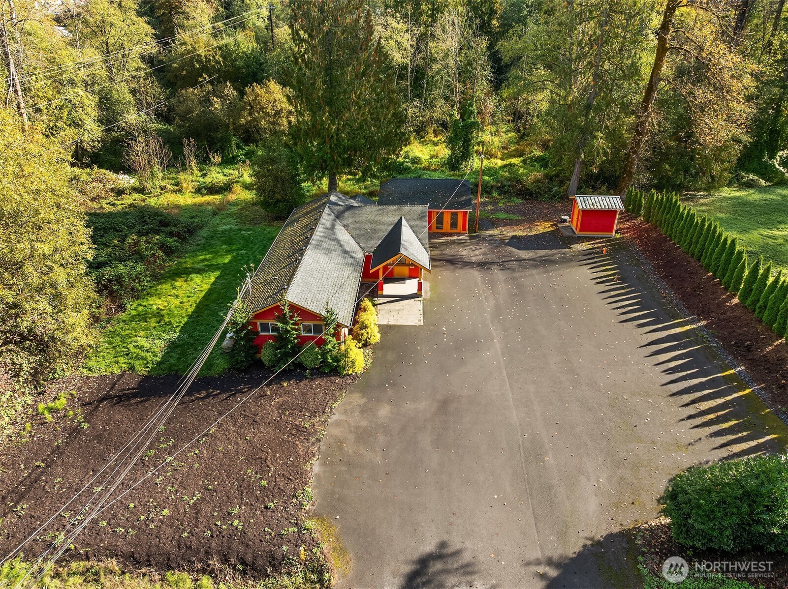 19007 Yew Way Snohomish, WA 98296 - Photo 11 of 27 an aerial view of a house with a yard