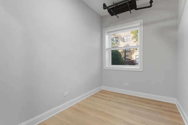 an empty room with a window