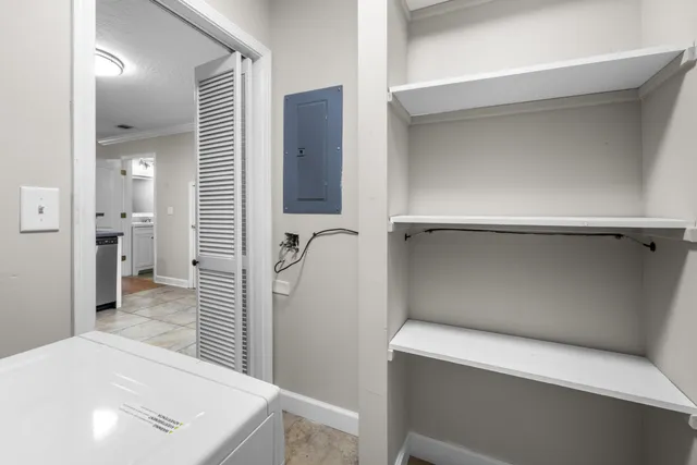 a bathroom with a sink and shower