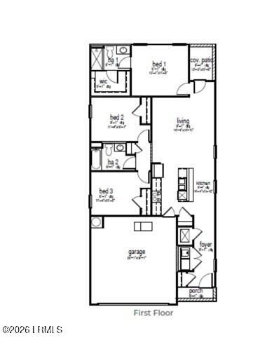 23 Pollen Drive Ridgeland, SC 29936 - Photo 30 of 30 Downing Floor Plan MLS