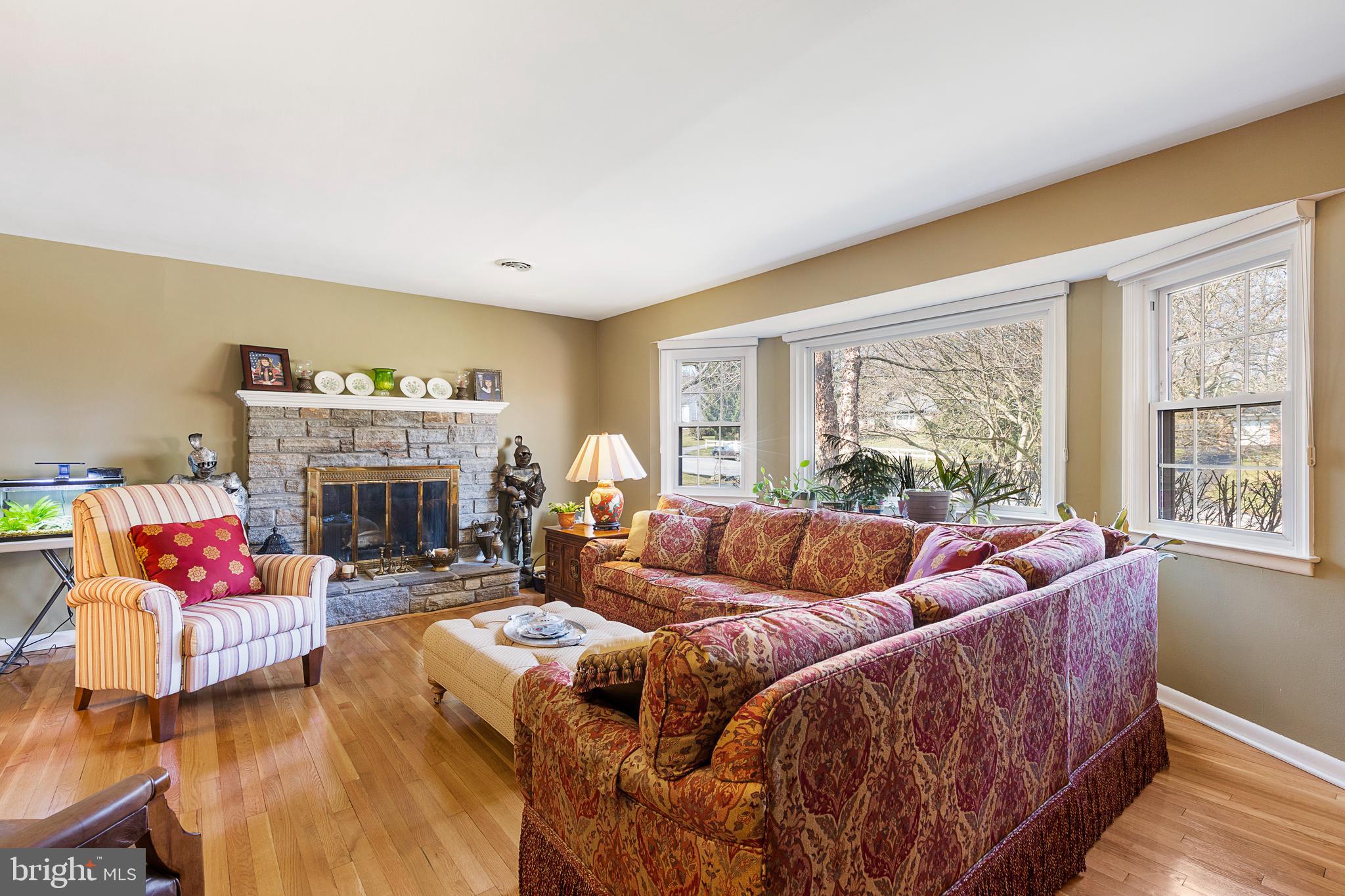 1909 Pot Spring Road Lutherville-Timonium, MD 21093 - Photo 5 of 60 Living room with nice picture window & FP
