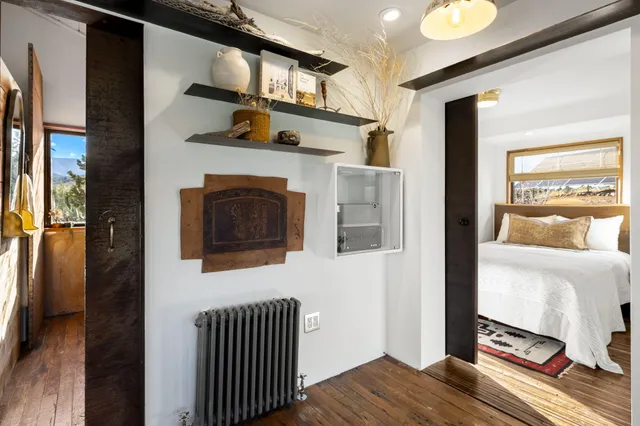 a bathroom with a tub and shower