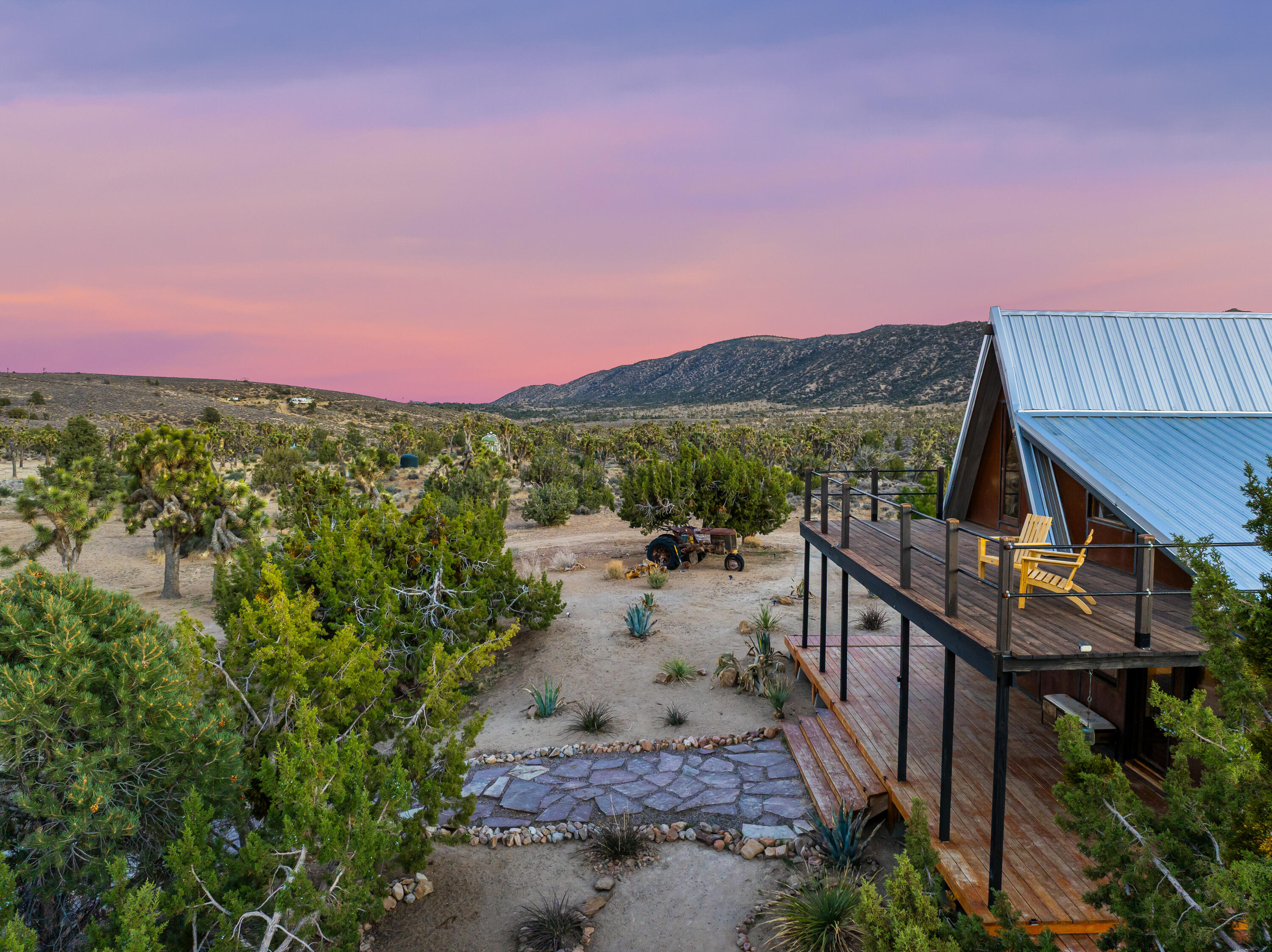 1102 Burlington Road Landers, CA 92285 - Photo 51 of 68 a view of a terrace with a garden