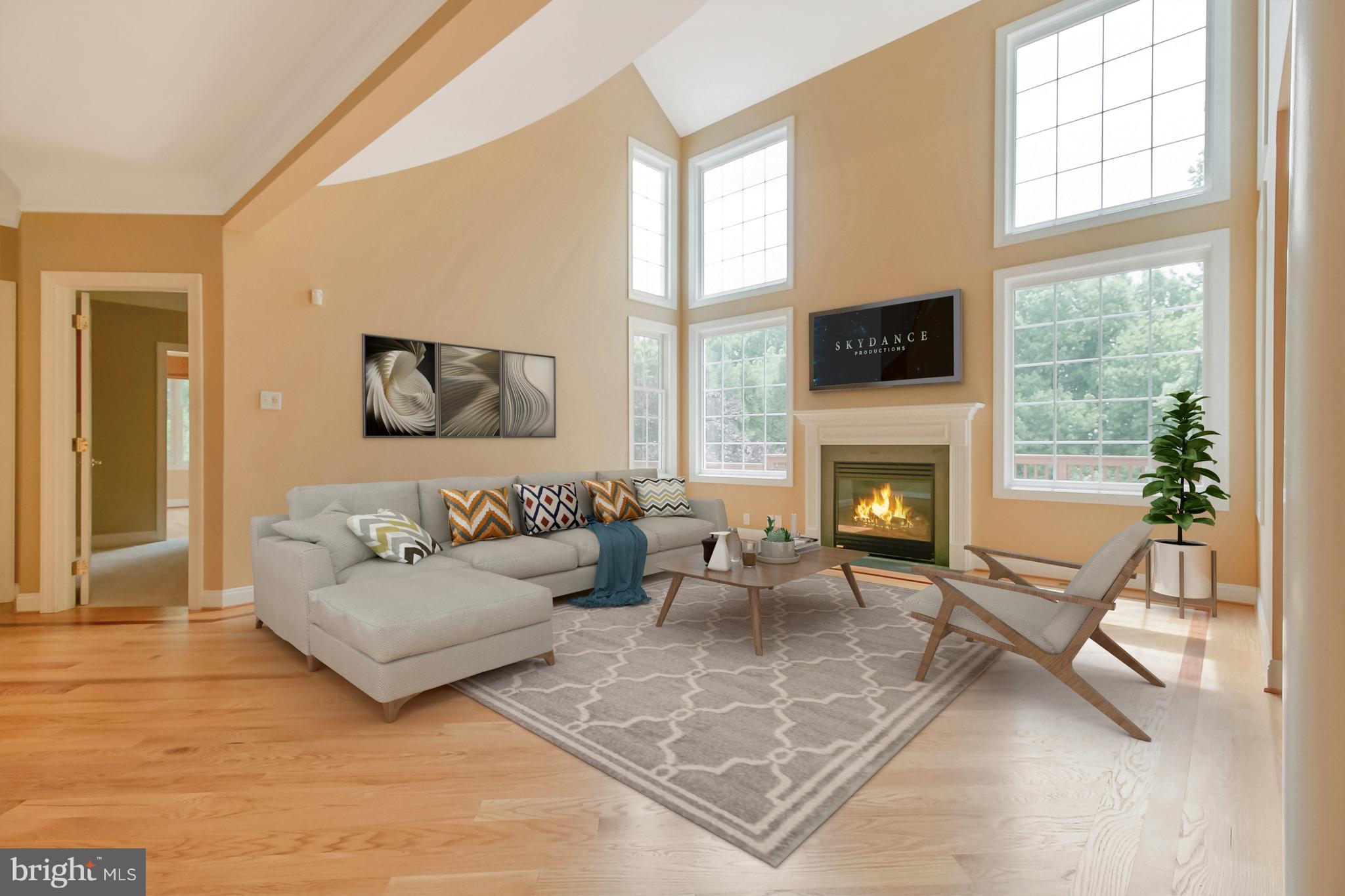 206 Fern Ridge Landenberg, PA 19350 - Photo 3 of 34 a living room with furniture fireplace and flat screen tv
