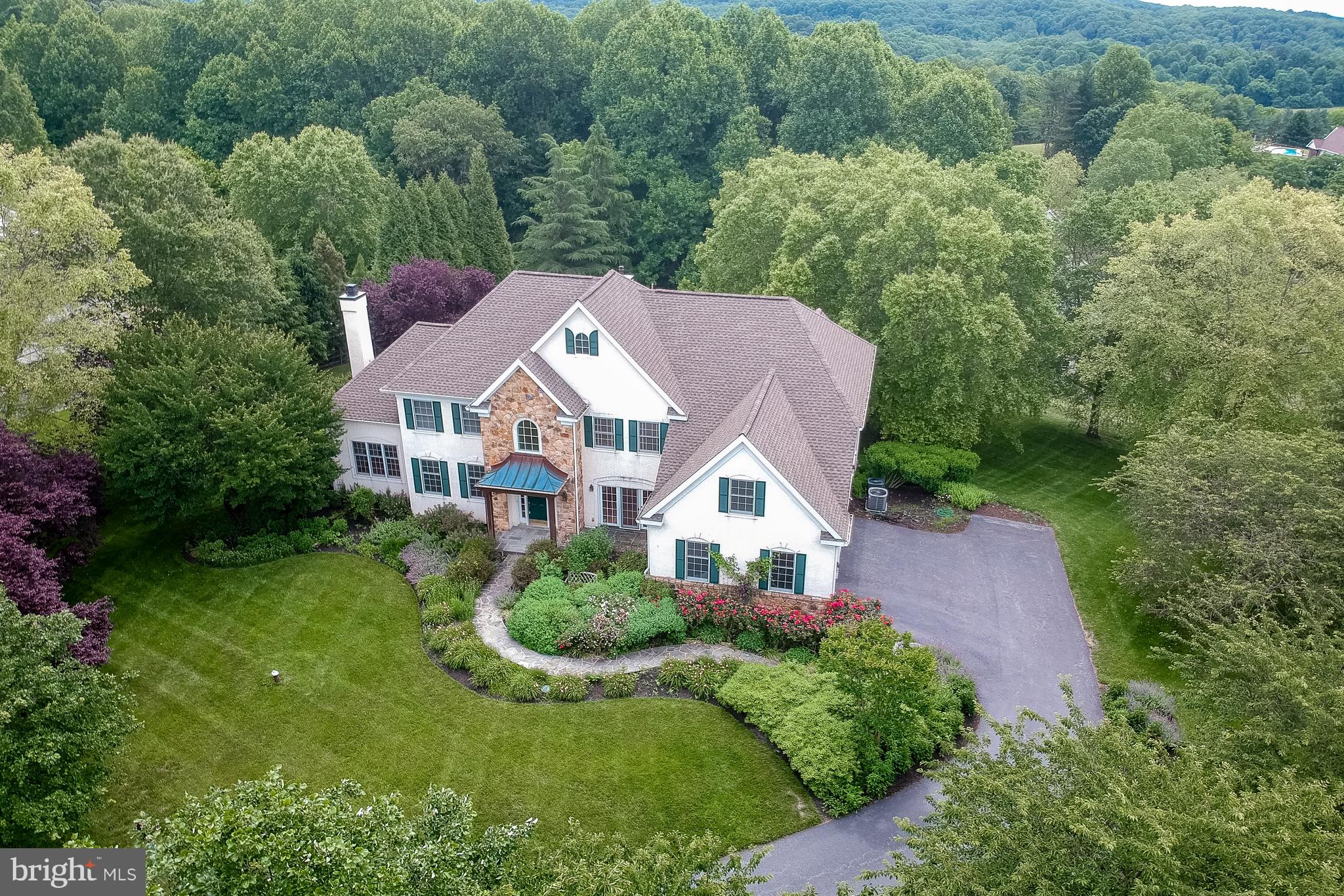 206 Fern Ridge Landenberg, PA 19350 - Photo 33 of 34 an aerial view of residential house with outdoor space and trees all around
