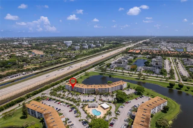 an aerial view of a city